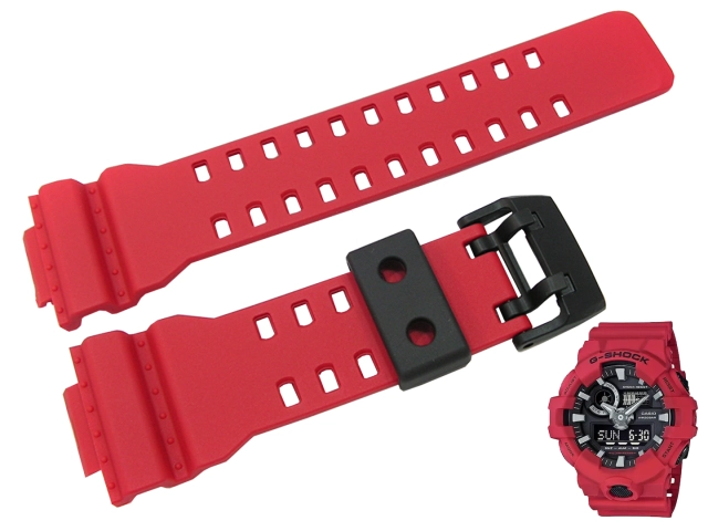 Oryginalny pasek Casio G-Shock GA-700-4A czerwony matowy